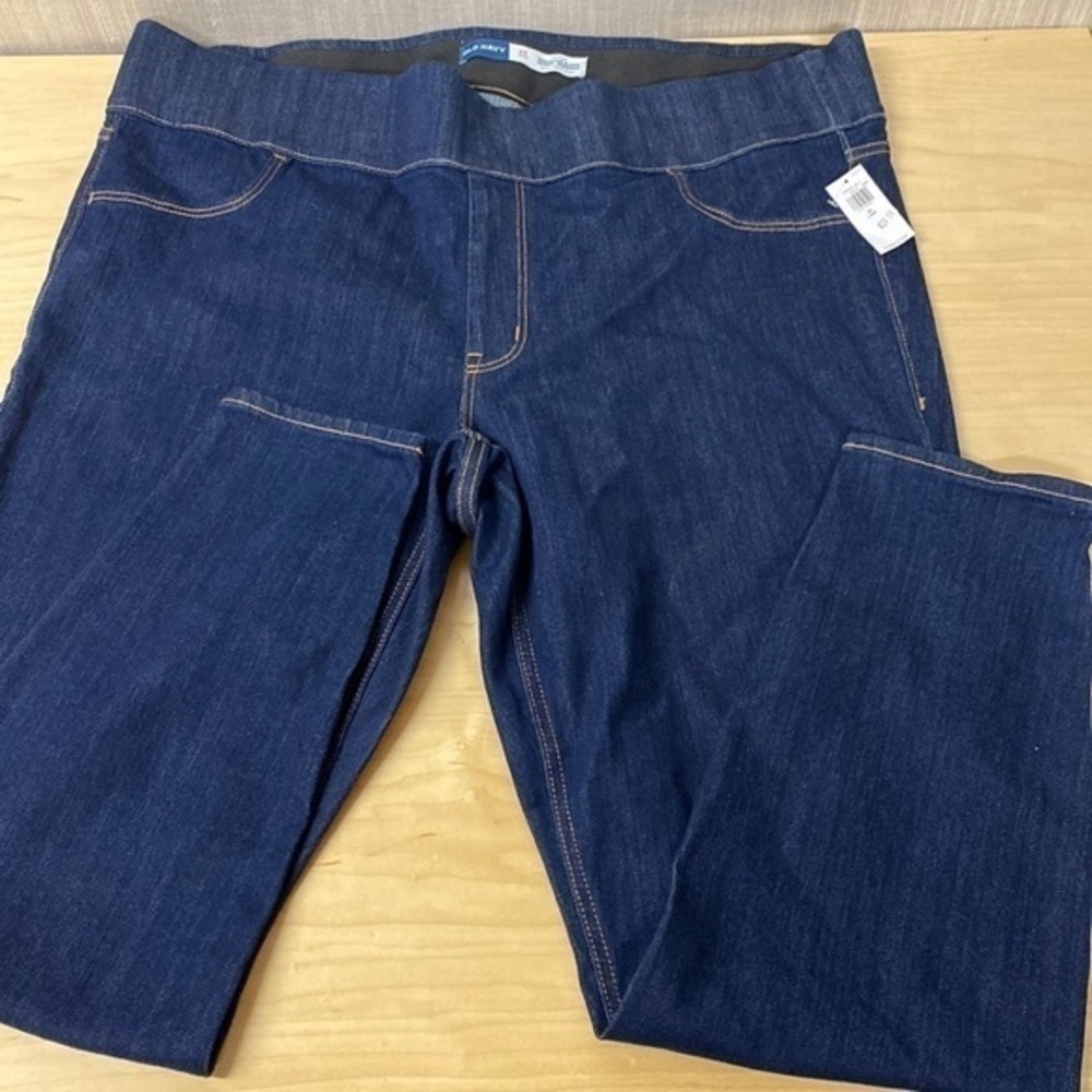 NWT Old Navy Rockstar dark wash midsize Super Skinny Jeggings size 22‎